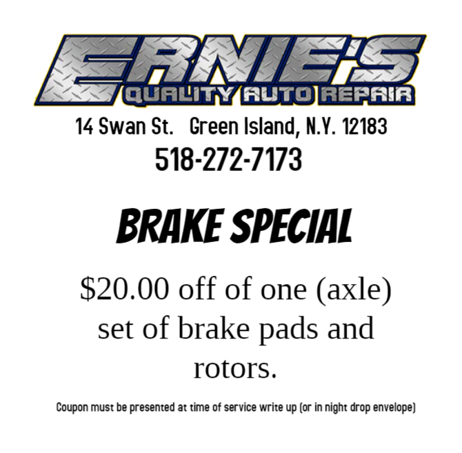 Specials Ernie's Quality Auto Repair